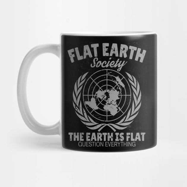 Flat Earth Society Retro Vintage Distressed Design by JakeRhodes